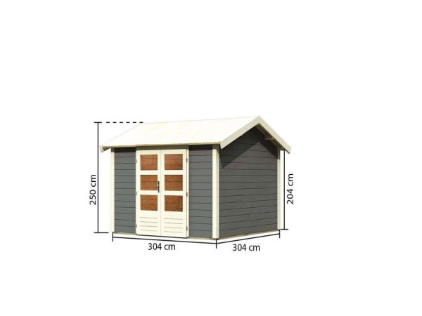 Tuinhuisje Theres 7 28 mm terra grijs