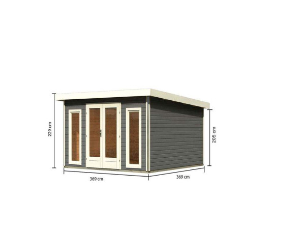 Tuinhuis Radeburg 3 40 mm terra grijs